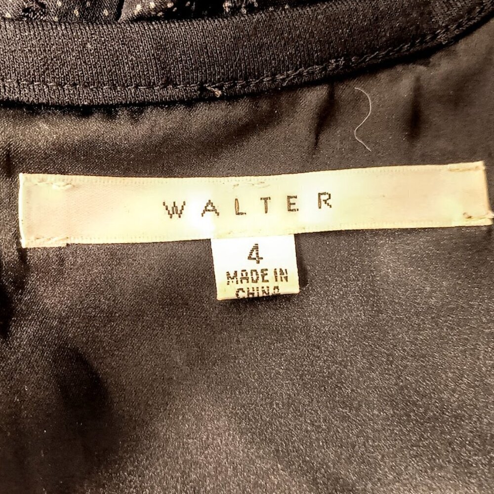 Walter Black Swiss Dot Silk Short Sleeve Dress - Picture 4 of 7